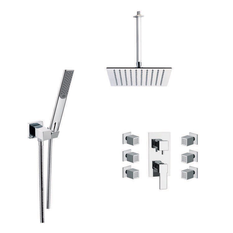 REMER S14 RANIERO SHOWER FAUCET WITH BODY SPRAY IN CHROME