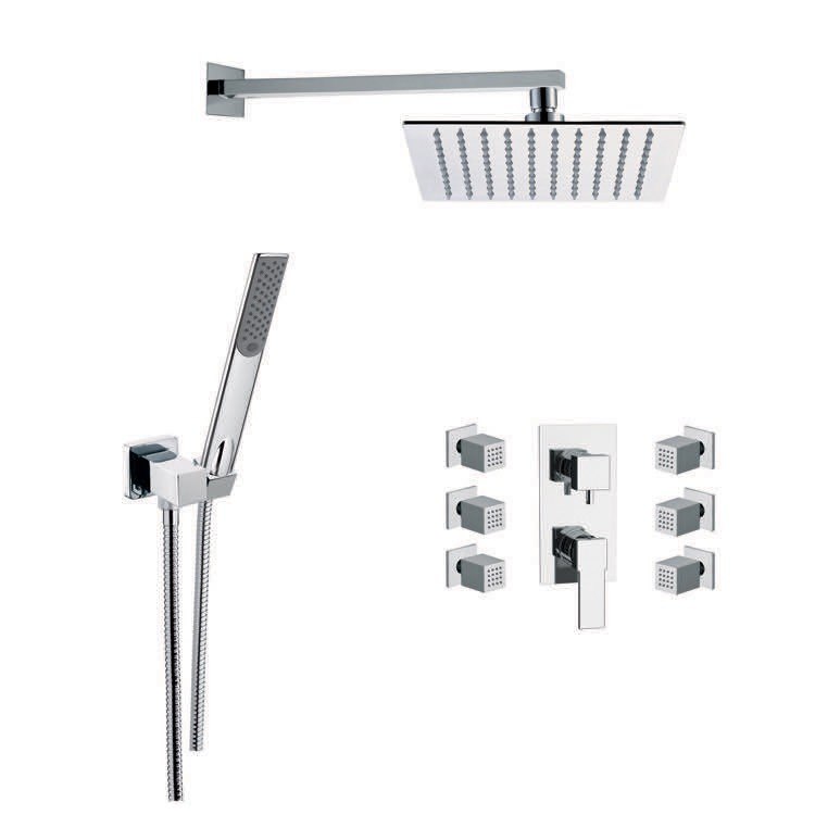REMER S15 RANIERO SHOWER FAUCET WITH BODY SPRAY IN CHROME