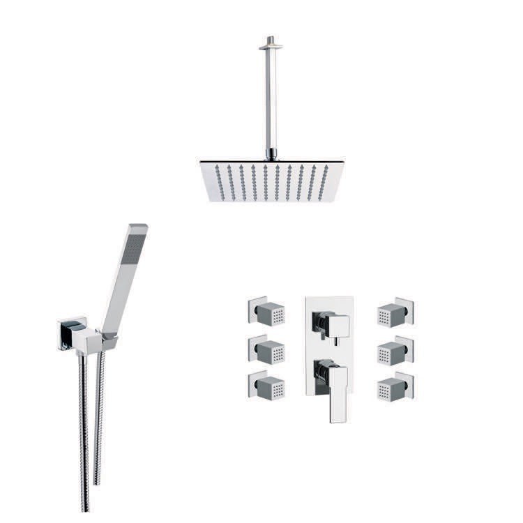 REMER S17 RANIERO SHOWER FAUCET WITH BODY SPRAY IN CHROME