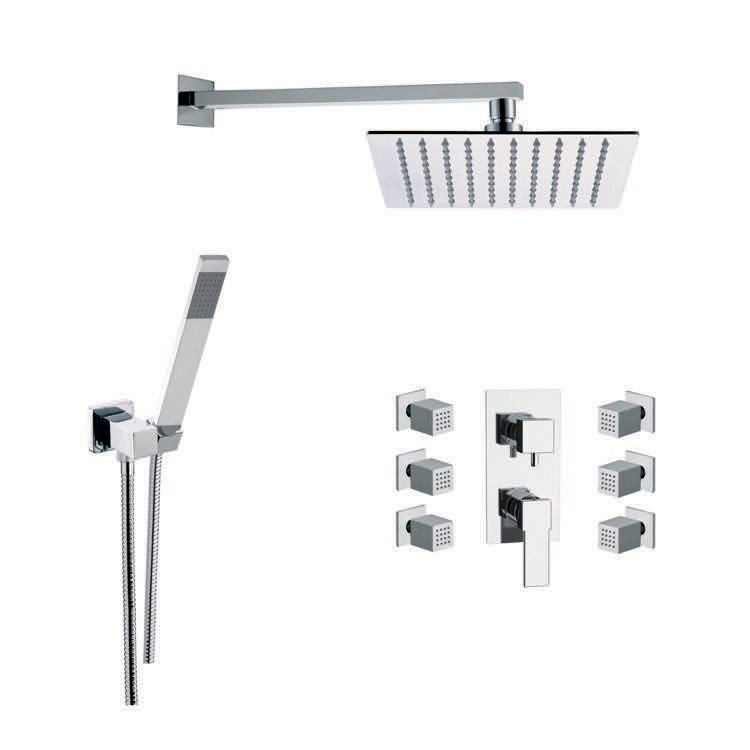 REMER S18 RANIERO SHOWER FAUCET WITH BODY SPRAY IN CHROME