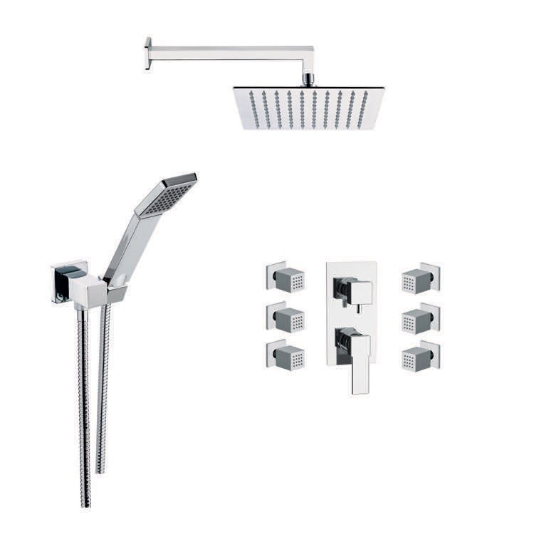 REMER S19 RANIERO SHOWER FAUCET WITH BODY SPRAY IN CHROME