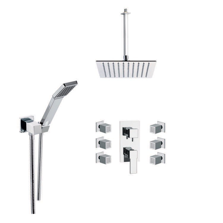 REMER S20 RANIERO SHOWER FAUCET WITH BODY SPRAY IN CHROME