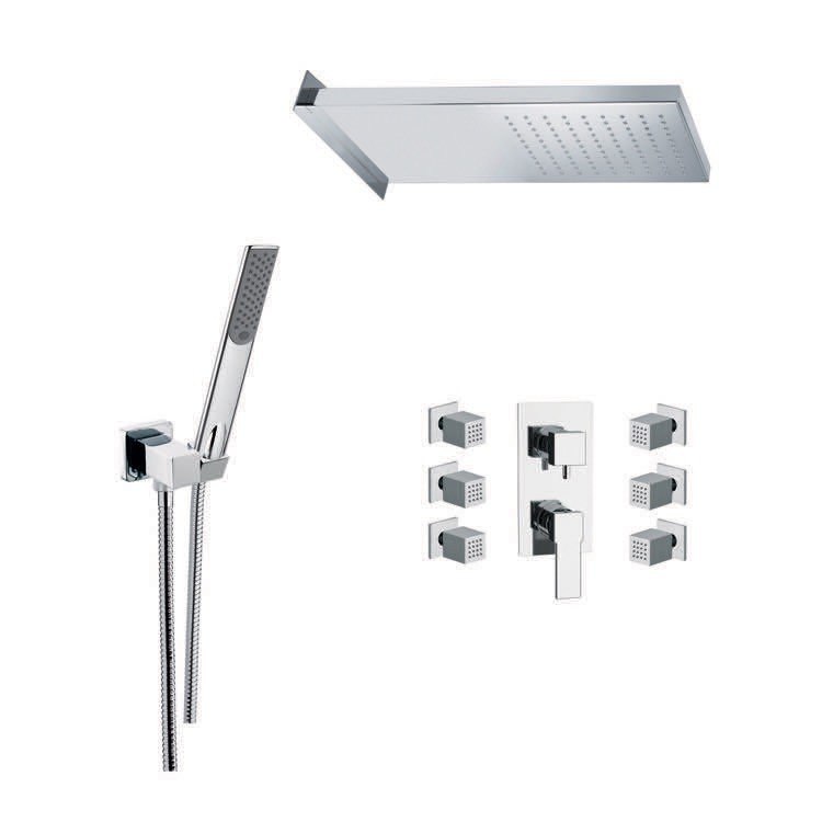 REMER S22 RANIERO SHOWER FAUCET WITH BODY SPRAY IN CHROME
