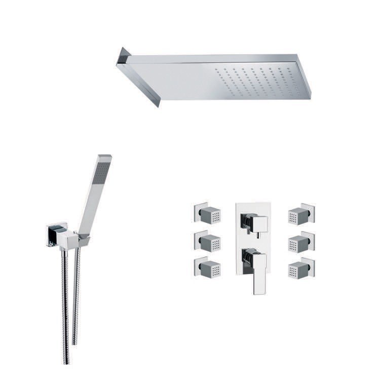 REMER S23 RANIERO SHOWER FAUCET WITH BODY SPRAY IN CHROME