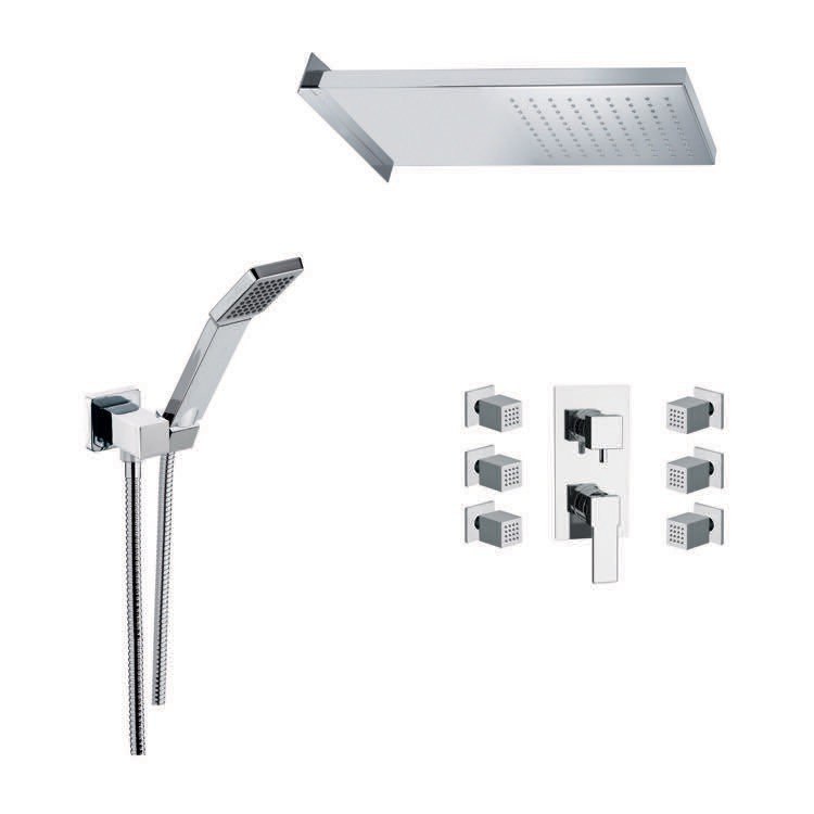 REMER S24 RANIERO SHOWER FAUCET WITH BODY SPRAY IN CHROME