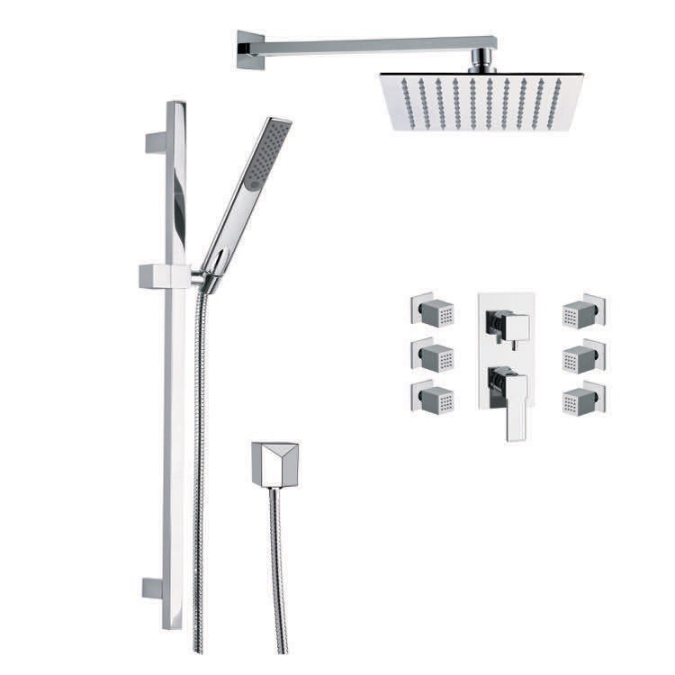 REMER S3 RANIERO SHOWER FAUCET WITH BODY SPRAY IN CHROME