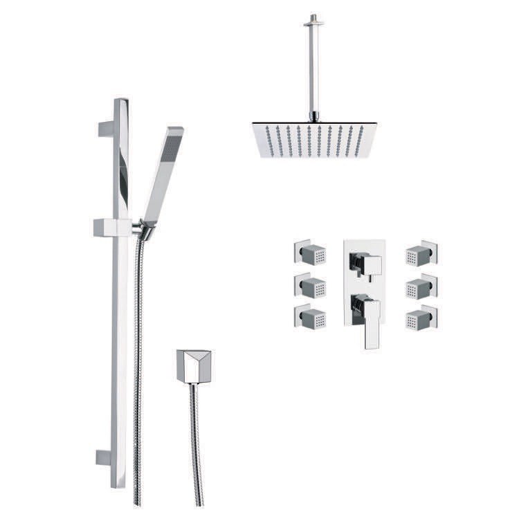 REMER S5 RANIERO SHOWER FAUCET WITH BODY SPRAY IN CHROME