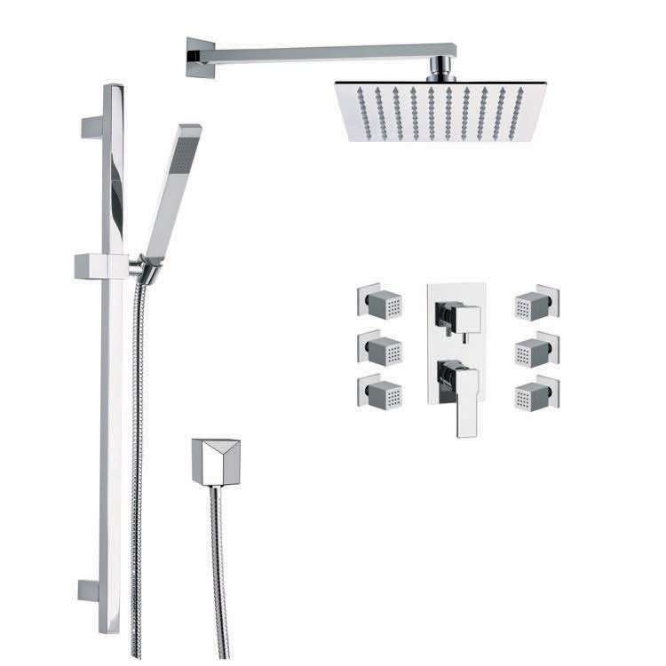 REMER S6 RANIERO SHOWER FAUCET WITH BODY SPRAY IN CHROME