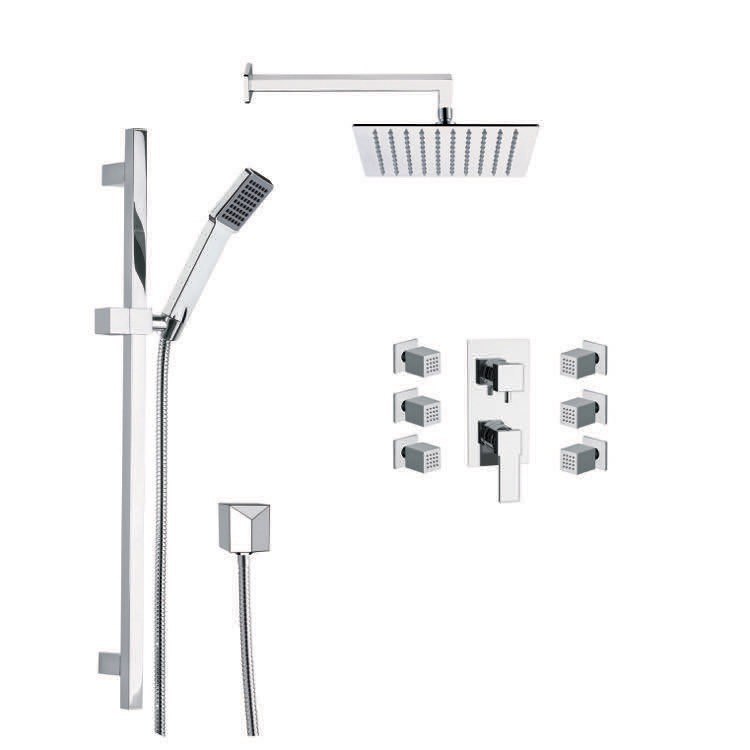 REMER S7 RANIERO SHOWER FAUCET WITH BODY SPRAY IN CHROME