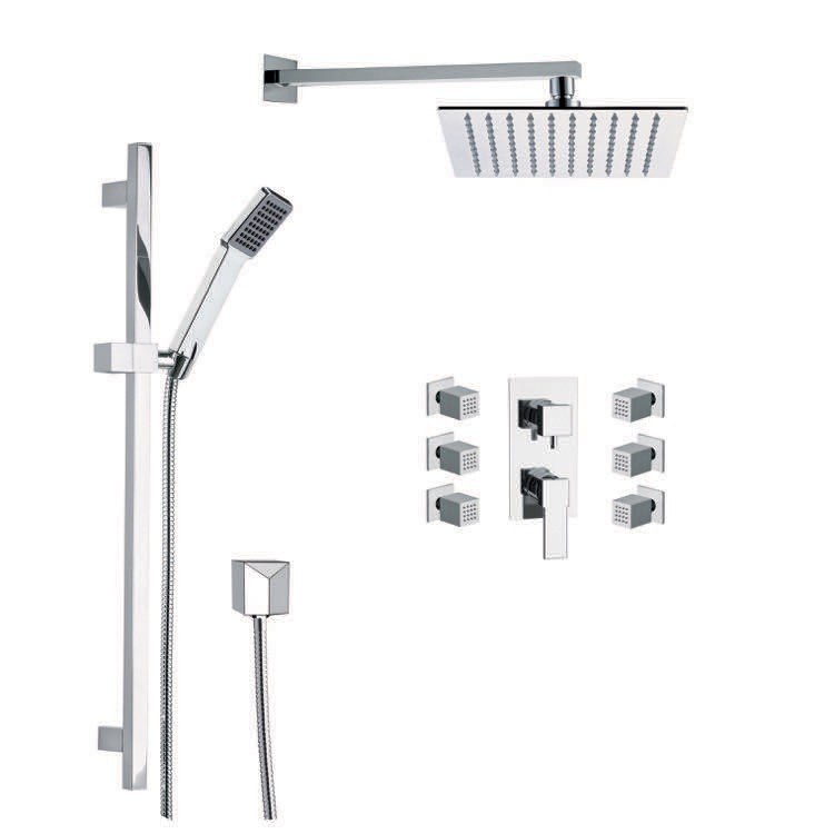 REMER S9 RANIERO SHOWER FAUCET WITH BODY SPRAY IN CHROME