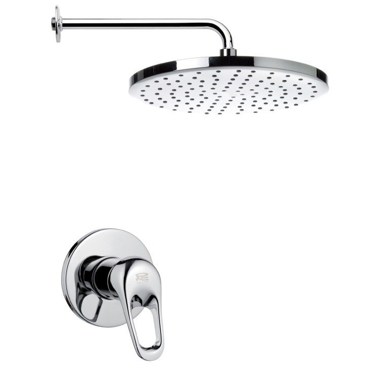 REMER SS1003 MARIO ROUND MODERN SHOWER FAUCET SET IN CHROME