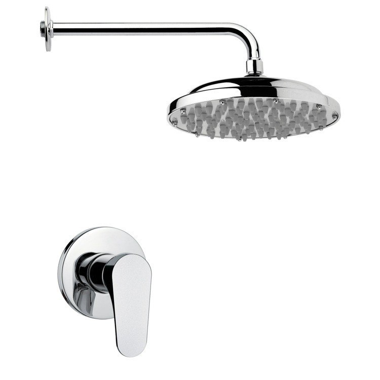 REMER SS1029 MARIO MODERN POLISHED CHROME SHOWER FAUCET SET