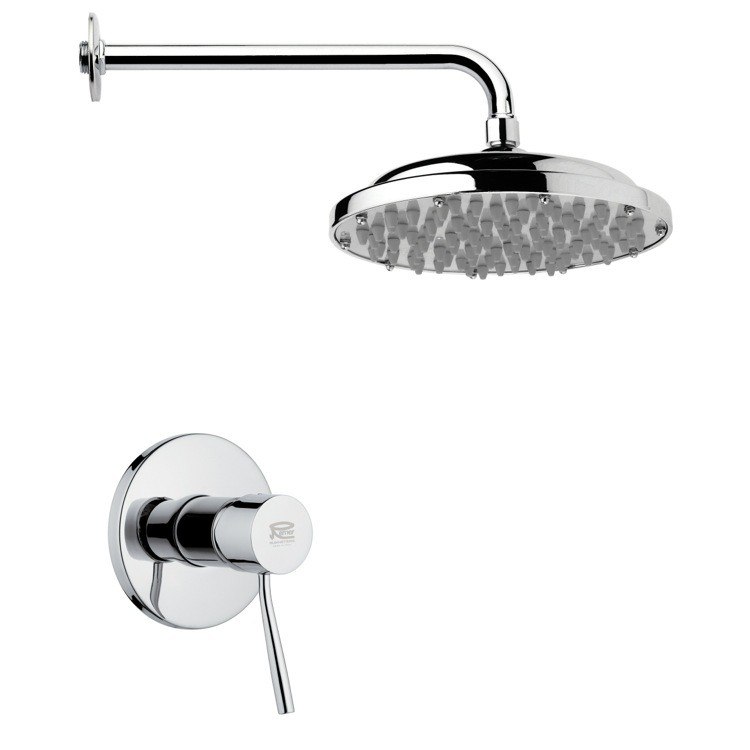 REMER SS1030 MARIO MODERN POLISHED CHROME SHOWER FAUCET SET