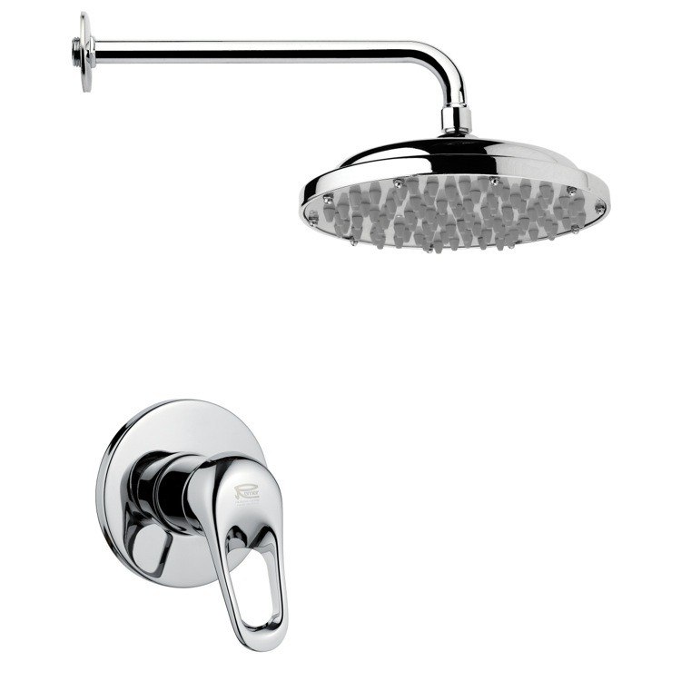 REMER SS1031 MARIO MODERN POLISHED CHROME SHOWER FAUCET SET