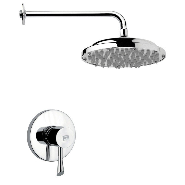 REMER SS1032 MARIO MODERN POLISHED CHROME SHOWER FAUCET SET
