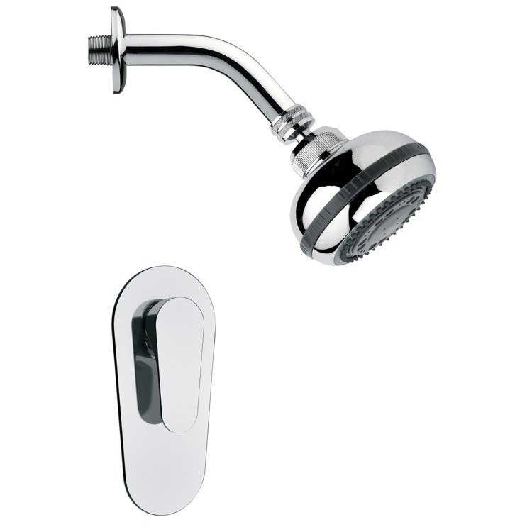 REMER SS1081 MARIO ROUND POLISHED CHROME SHOWER FAUCET SET