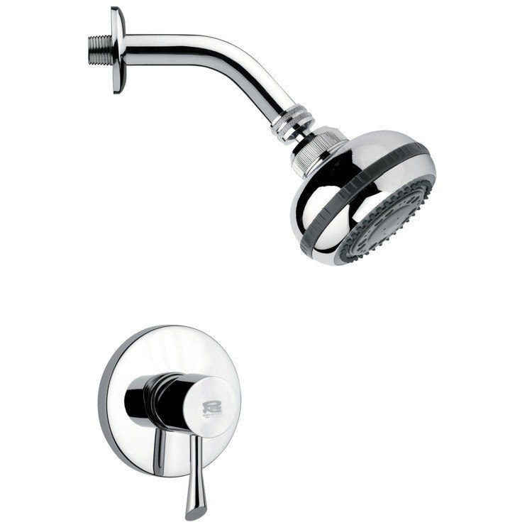 REMER SS1083 MARIO ROUND POLISHED CHROME SHOWER FAUCET SET