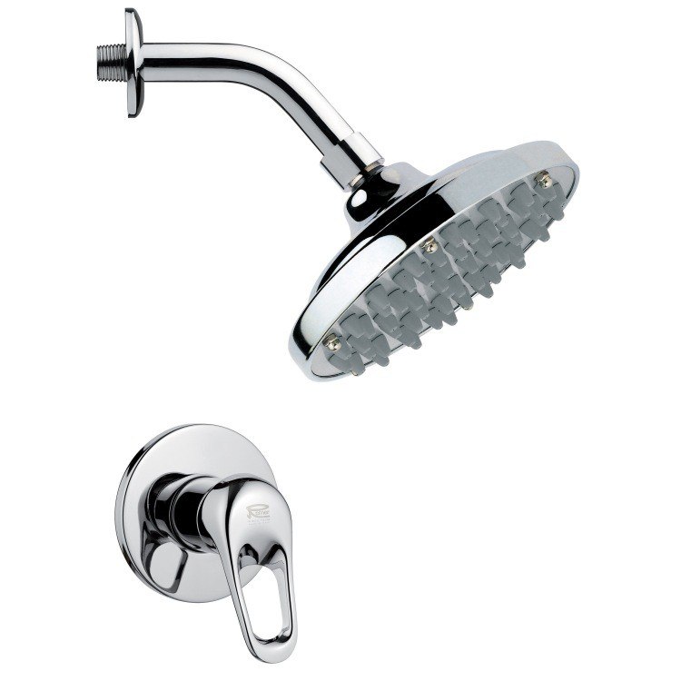 REMER SS1112 MARIO ROUND MODERN SHOWER FAUCET SET IN CHROME