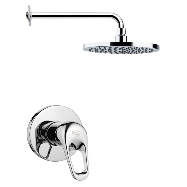 REMER SS1173 MARIO ROUND ONE-WAY SHOWER FAUCET SET AVAILABLE IN A CHROME FINISH