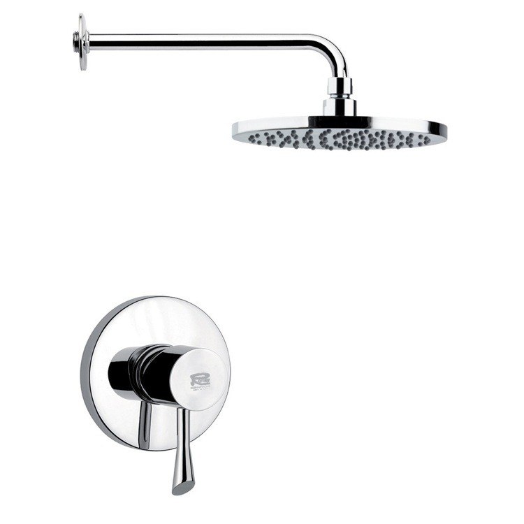 REMER SS1175 MARIO ROUND ONE-WAY SHOWER FAUCET SET WITH POLISHED CHROME FINISH