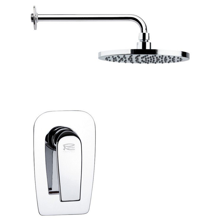 REMER SS1176 MARIO ROUND ONE-WAY SHOWER FAUCET SET WITH POLISHED CHROME FINISH