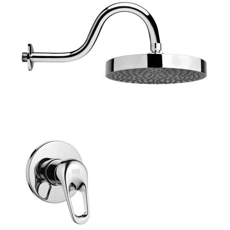 REMER SS1200 MARIO POLISHED CHROME ROUND SHOWER FAUCET SET