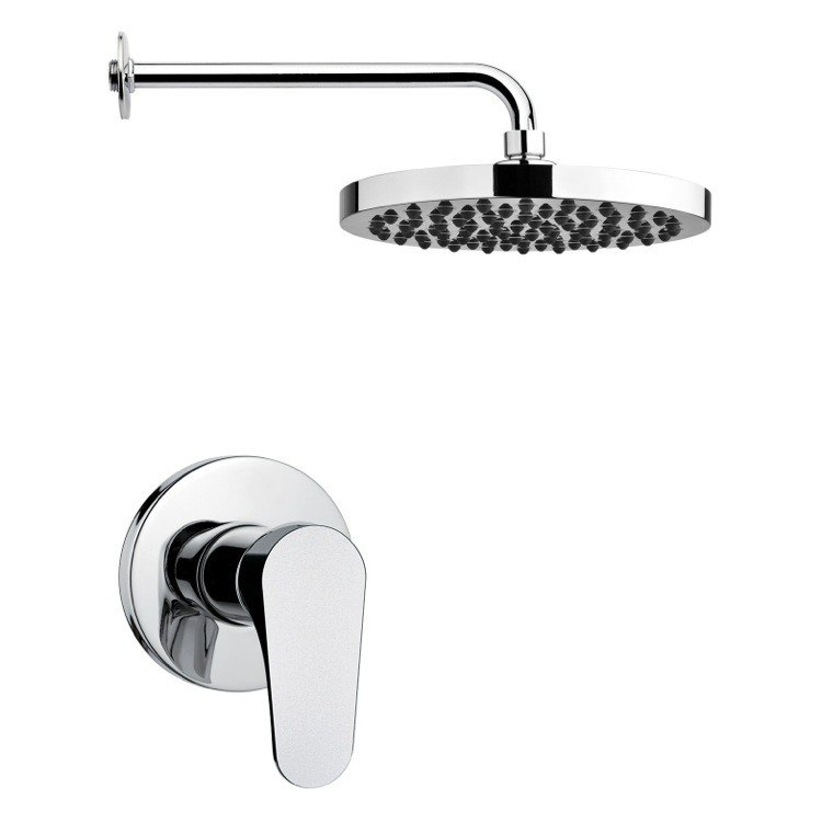 REMER SS1211 MARIO ROUND SHOWER FAUCET SET IN POLISHED CHROME WITH LEVER