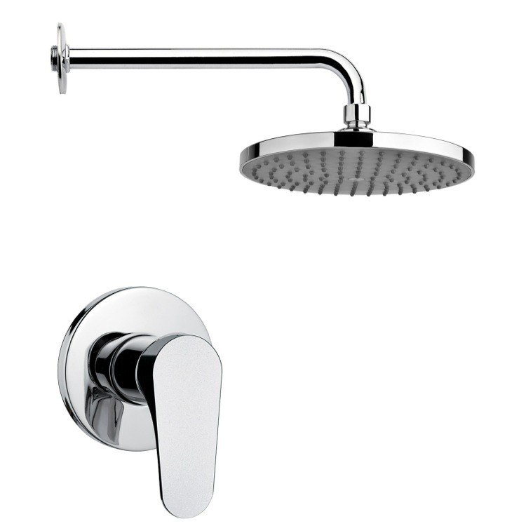REMER SS1216 MARIO ROUND SHOWER FAUCET SET IN POLISHED CHROME WITH LEVER