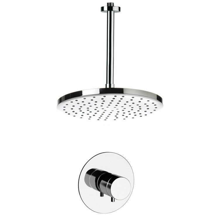 REMER SS1405 MARIO THERMOSTATIC ROUND POLISHED CHROME SHOWER FAUCET SET