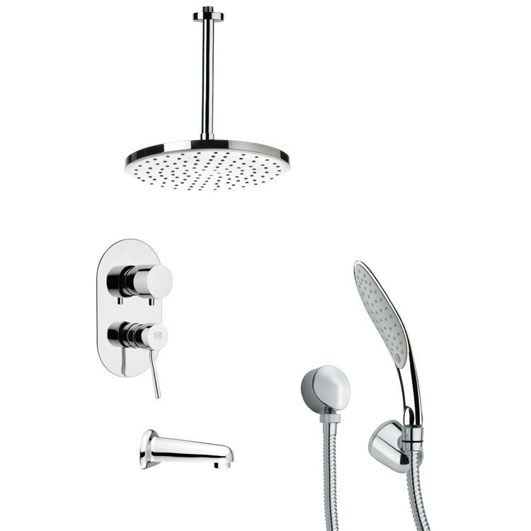 REMER TSH4015 TYGA TUB AND SHOWER FAUCET WITH SINGLE FUNCTION HAND SHOWER IN CHROME