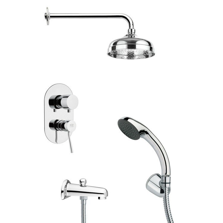 REMER TSH4028 TYGA CONTEMPORARY ROUND SHOWER SYSTEM IN CHROME