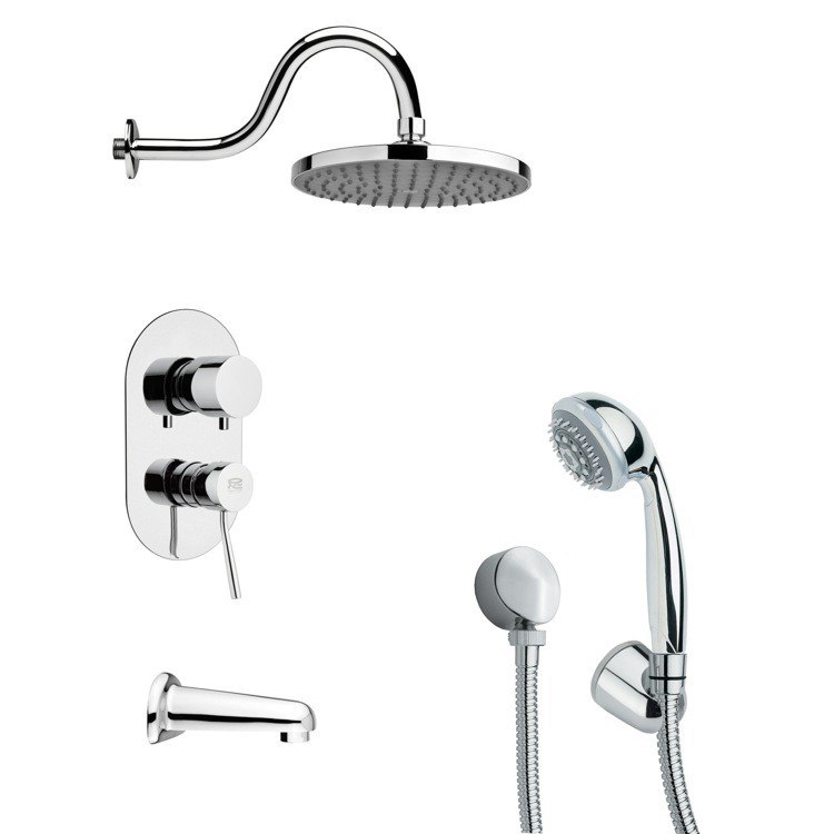 REMER TSH4065 TYGA CONTEMPORARY ROUND SHOWER SYSTEM IN CHROME