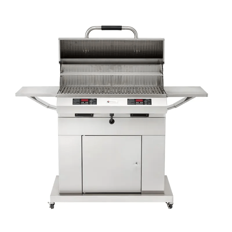 ELECTRICHEF 4400-EC-448-CB-D-32 RUBY 32 INCH FREE-STANDING CLOSED-BASE 5280 WATT ELECTRIC BBQ GRILL WITH DUAL TEMPERATURE CONTROL - STAINLESS STEEL