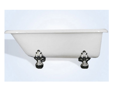RESTORIA R553 MONARCH 66 INCH X 30 INCH FREESTANDING CLAWFOOT SOAKER BATHTUB IN BISCUIT