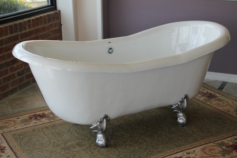 RESTORIA RDS551 DUCHESS 68 INCH X 30 INCH FREESTANDING CLAWFOOT SOAKER BATHTUB IN WHITE