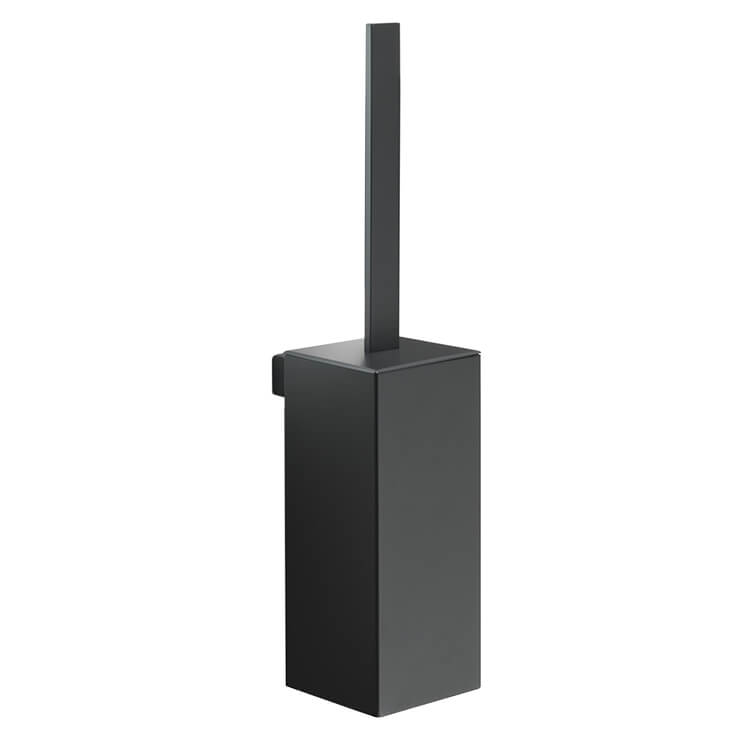GEDY 5433-03-M4 LOUNGE WALL MOUNTED SQUARE TOILET BRUSH HOLDER IN MATTE BLACK