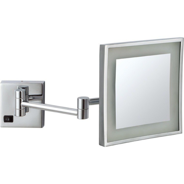 NAMEEKS AR7701-3X GLIMMER SQUARE WALL MOUNTED LED 3X MAKEUP MIRROR