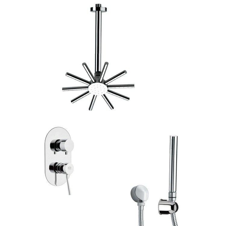 REMER SFH6542 PRIMAVERA ROUND THEMED SHOWER FAUCET SET WITH HAND SHOWER