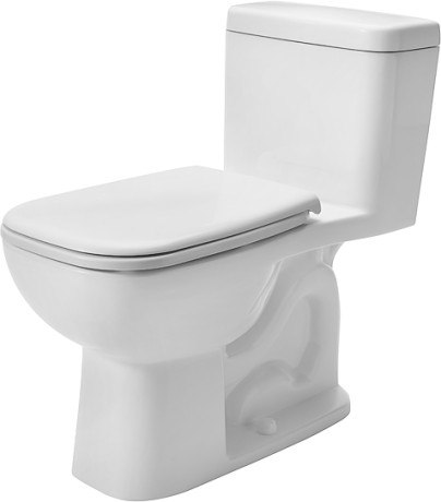 DURAVIT 011301 D-CODE 15-1/2 X 28-7/8 INCH ONE-PIECE TOILET WITH SINGLE FLUSH MECHANISM