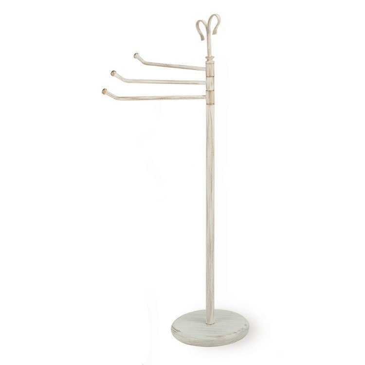 STILHAUS F19 FLORA 37 INCH FREE STANDING CLASSIC-STYLE BRASS TOWEL STAND
