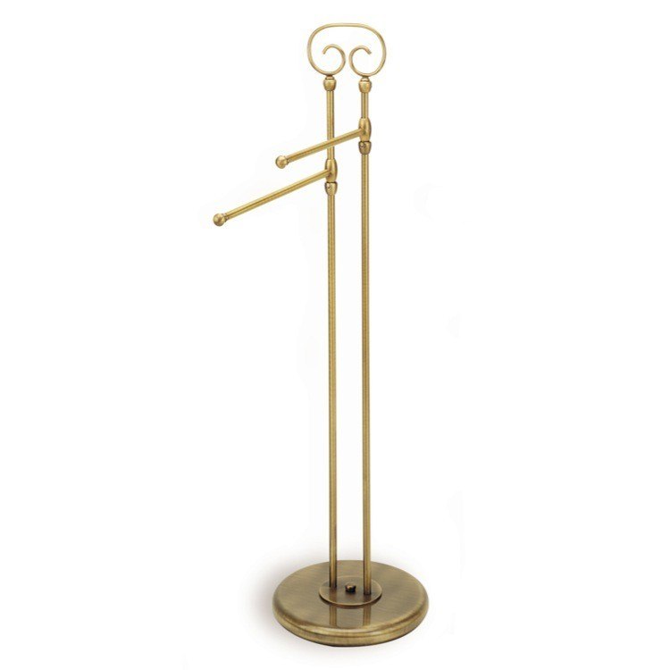 STILHAUS I19 IDRA 35 INCH FREE STANDING CLASSIC-STYLE BRASS TOWEL STAND