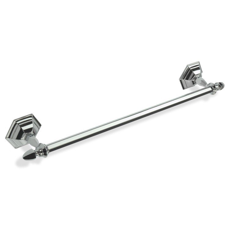 STILHAUS MA05 MARTE 24 INCH WALL MOUNTED TOWEL BAR WITH HEXAGONAL WALL MOUNTS
