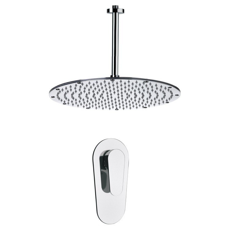 REMER SS1293 MARIO ONE-WAY CONTEMPORARY ROUND SHOWER FAUCET SET