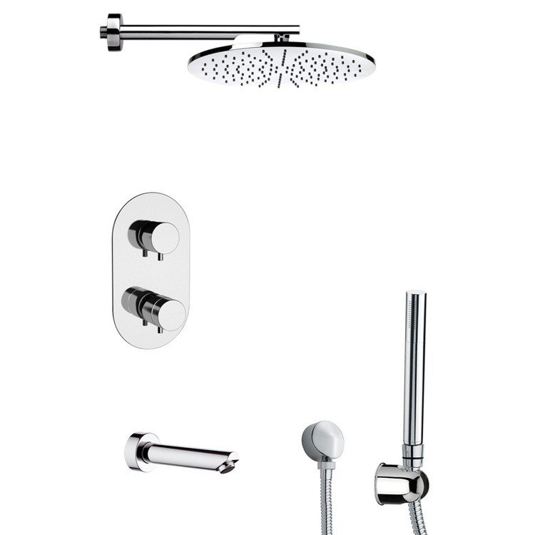 REMER TSH4500 INVERNO CONTEMPORARY TUB AND SHOWER FAUCET WITH SLIDING RAIL