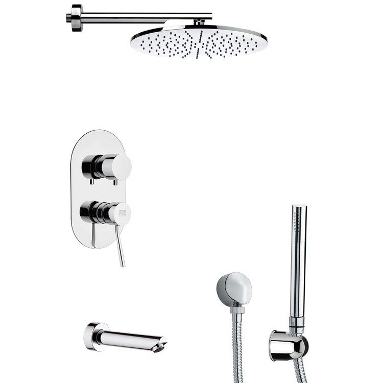 REMER TSH4501 INVERNO ROUND TUB AND SHOWER FAUCET WITH SLIDING RAIL