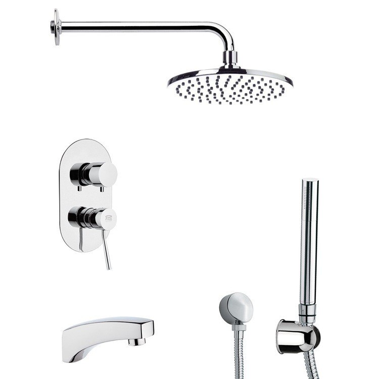 REMER TSH4539 INVERNO TUB AND SHOWER FAUCET WITH SLIDING RAIL