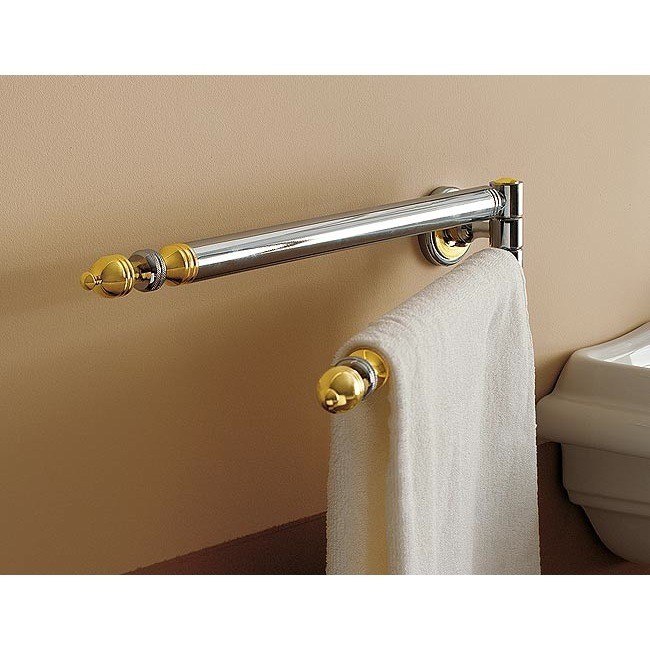 TOSCANALUCE 6519 QUEEN 18 INCH CLASSIC-STYLE DOUBLE ARM SWIVEL TOWEL BAR