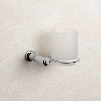 WINDISCH 85456 CYLINDER WALL MOUNTED WALL MOUNTED FROSTED GLASS BATHROOM TUMBLER