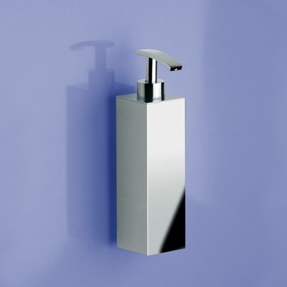 WINDISCH 90122 BOX METAL LINEAL WALL MOUNTED TALL SQUARE BRASS SOAP DISPENSER