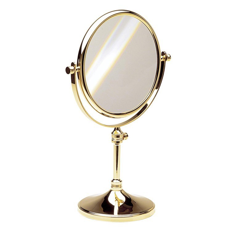 WINDISCH 99132 STAND MIRRORS DOUBLE FACE PEDESTAL BRASS MAGNIFYING MIRROR